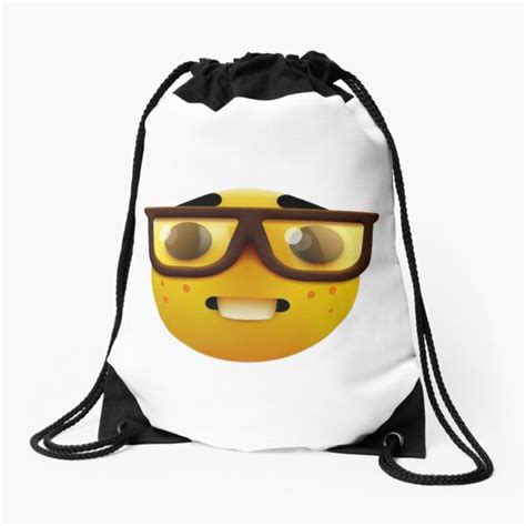 Goofy Ahh Nerd Emoji Drawstring Bag For Sale By Shrewd Mood Redbubble