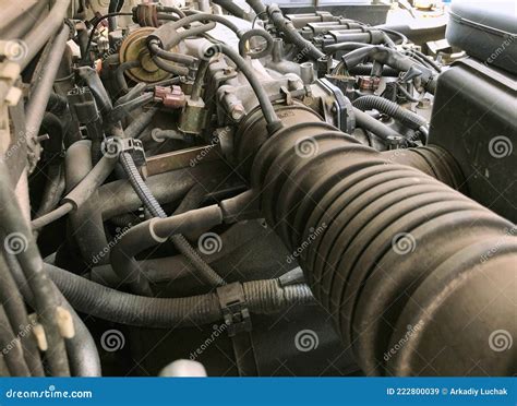 Car Gasoline Engine Photo Engine Parts Close Up Image Internal