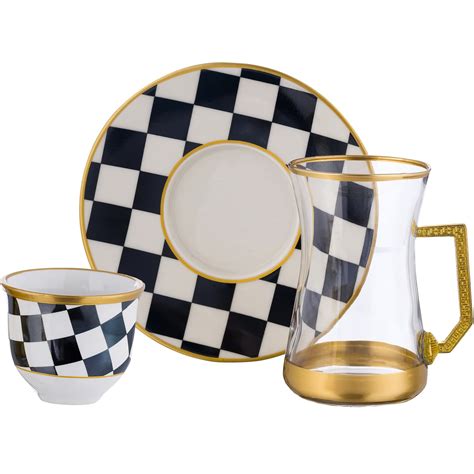 Buy Decostyle Turkish Tea Set Pasabahce Tea Glass And Plate Set Set