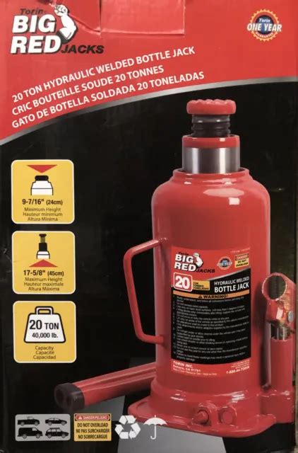 Torin Big Red Hydraulic Bottle Jack Ton Lb Capacity Picclick
