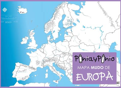 Mapa Mudo De Europa Impreso E Interactivo Pinta Y Pinto