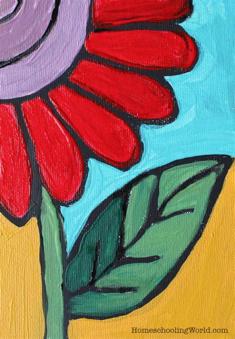 Art Tutorial Easy Flower Painting For Kids Kids Canvas Art Easy