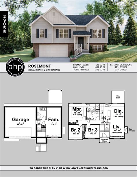 Split Level House Plans With Walkout Basement Homeplancloud