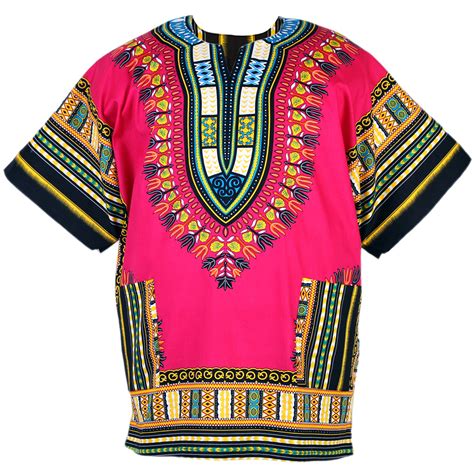 Pink African Dashiki Shirt Womens Dashiki Shirt African