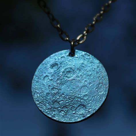 Blue Moon Necklace 1 Anodized Niobium Pendant On 30 Chain Shire