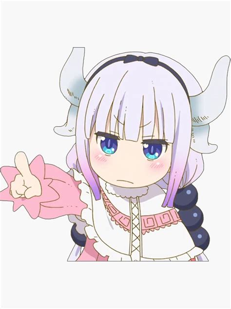 Kanna Kamui Pointing Sticker By Totspieler Redbubble