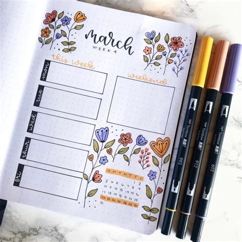 Bullet Journal Flower Theme That You Will Love The Smart Wander