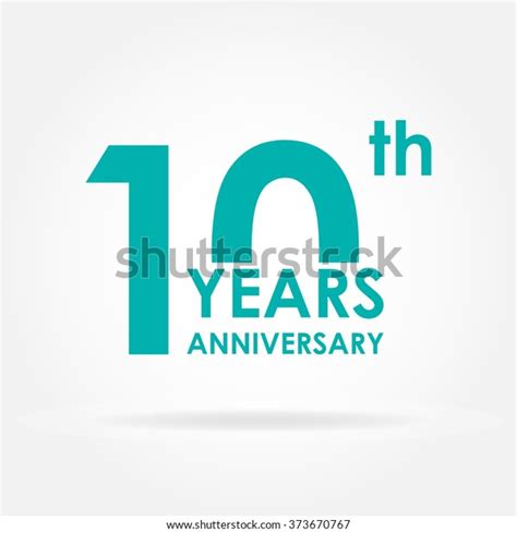 10 Years Anniversary Icon Template Celebration Stock Vector Royalty