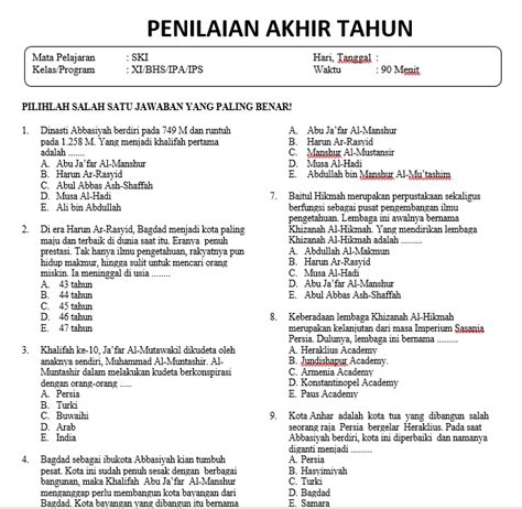 Bukti adanya keinginan untuk menciptakan perdamaian seetelah perang dunia i adalah dengan terbentuknya. Soal Ski Kelas 11 Semester 1 Dan Kunci Jawaban - Guru Galeri