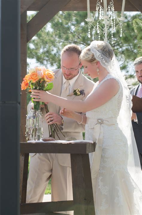 Wedding unity ceremony - instead of sand or a candle, gather roses from