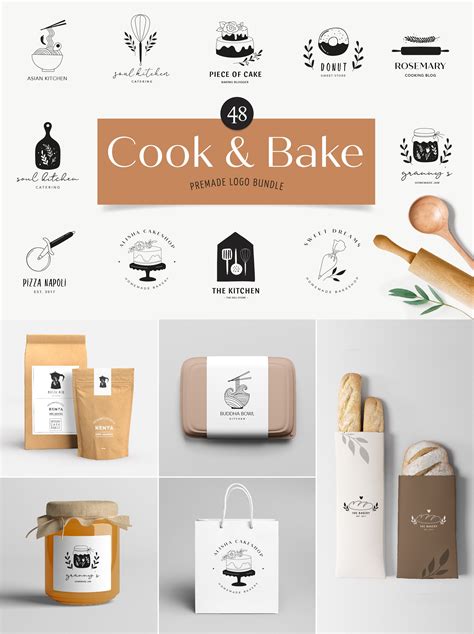 Cook And Bake Logos Collection Branding And Logo Templates ~ Creative Market