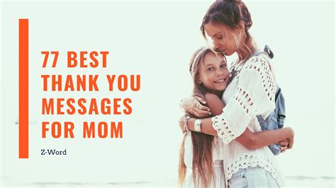 77 Best Thank You Messages For Mom Z Word