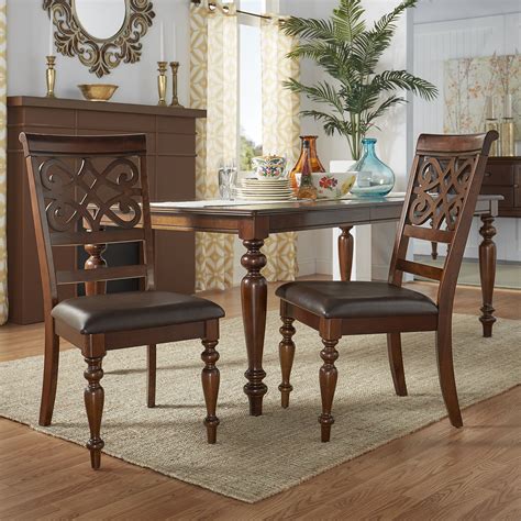 Fabric dining chairs scroll high back cream will look stylish in any home or office interior. Oxford Creek Bristol Carved Scroll Back Side Chair (Set of ...
