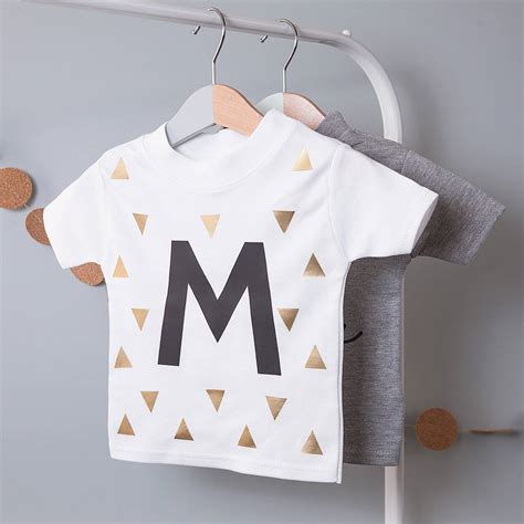 Personalised Initial Childrens Tshirt By Clouds And Currents