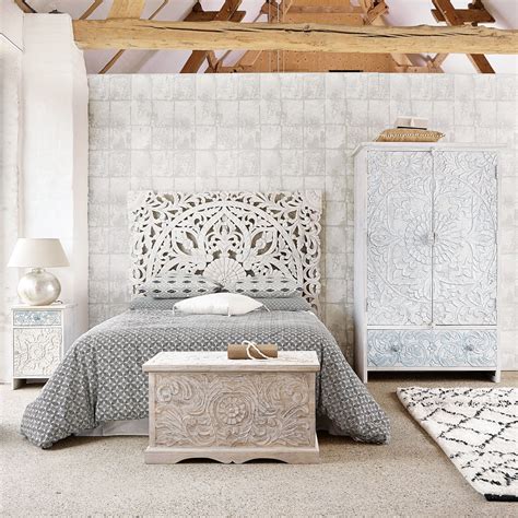 Jossandmain.com has been visited by 100k+ users in the past month Distressed solid mango wood carved Indian chest in white W ...