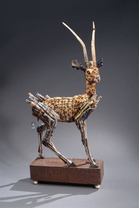 Geoffrey Gorman Fiber Sculpture Found Object Art Animal Sculptures