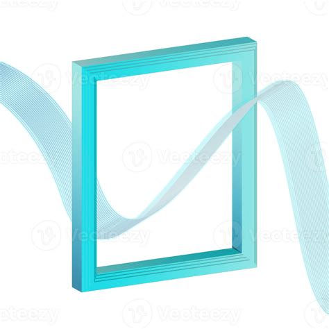 Blue 3d Rectangle Frame 24382364 Png