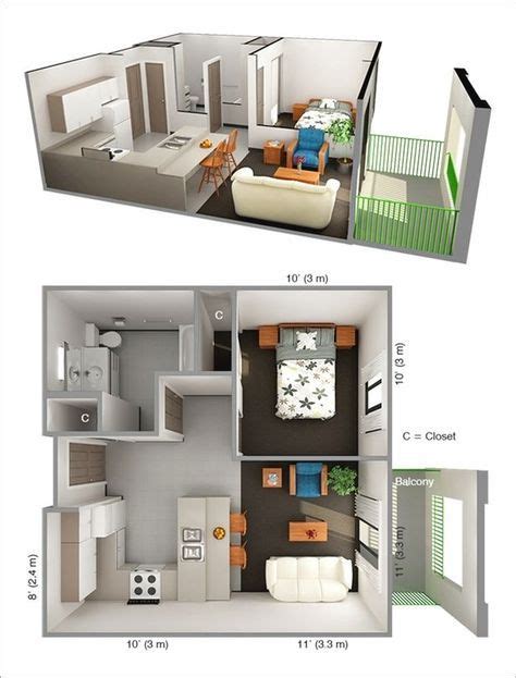 Apartment Studio Layout Floor Plans Small Spaces 32 Ideas For 2019