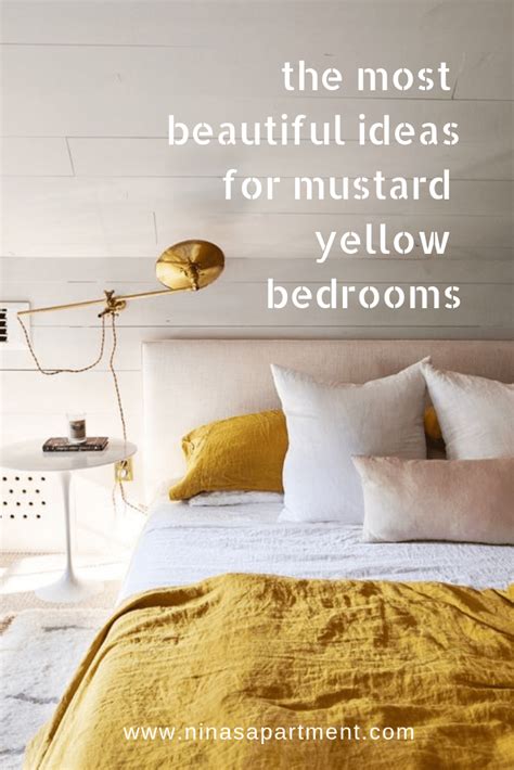 Sophisticaded Bedroom Ideas With Mustard Yellow Bedding Ninas