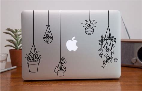 Hanging Plant Decals For Laptop Ipad Chromebook Hanging Etsy