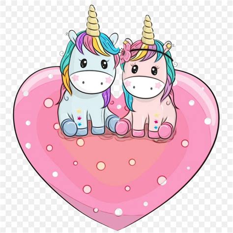 Cartoon Pink Heart Love Png 1000x1000px Cartoon Unicorn Baby