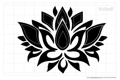 Free Printable Lotus Flower Stencils Free Printable Templates