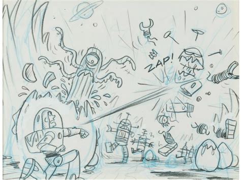 Toy Story Storyboard Drawing Buzz Lightyear Original Concept Art 1995
