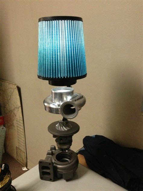 Instead, salvage some the parts and transform them into stunning home decor. Turbocharger Industrial Table Lamp | Automotive decor, Car ...