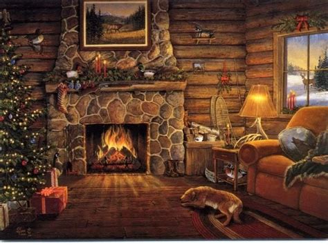 Christmas Fireplace Wallpapers Top Free Christmas Fireplace