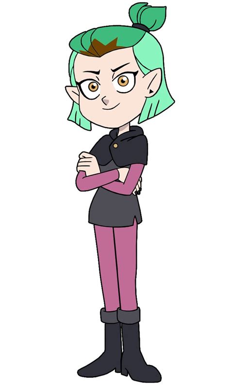 A Cartoon Character With Green Hair And Glasses Standing In Front Of A