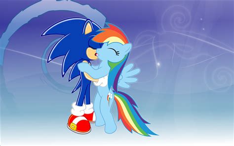 Sonic And Rainbow Dash Kiss Me By Zysko On Deviantart