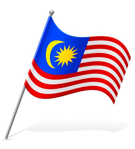 Flag Of Malaysia Vector Illustration Vector Art At Vecteezy