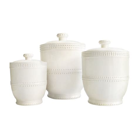 White Canisters With Wooden Lids Ideas On Foter