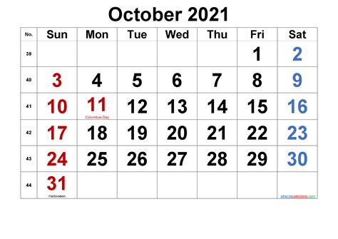 Free Printable Halloween Calandar 2021 Calendar Printables Free Templates