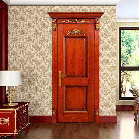 China Oppein Brown Solid Wood Interior Swing Door Mssd07