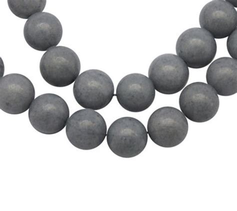 10mm Grey Jade Gemstones 10mm Opaque Round Gray Gemstones 15