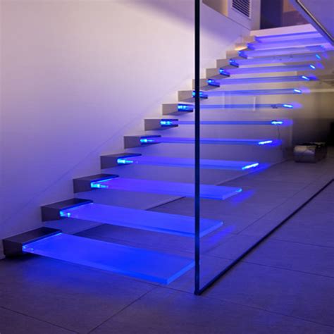 Indoor Laminated Tempered Glass Tread Floating Stair With