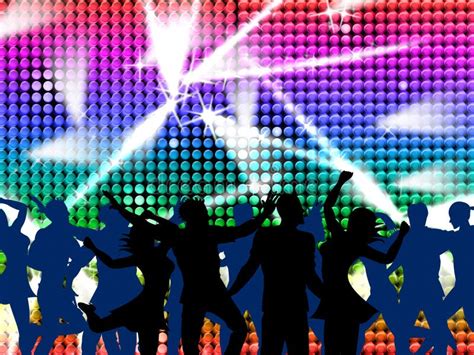 A Dança Do Disco Mostra A Discoteca E O Divertimento Do Clube Noturno