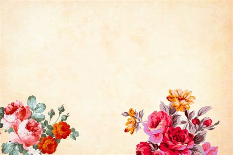 Hd Wallpaper Vintage Flower Background Watercolor Floral Border