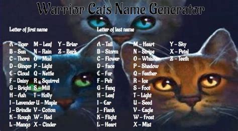 Warrior Cats Names Warrior Cats Guide