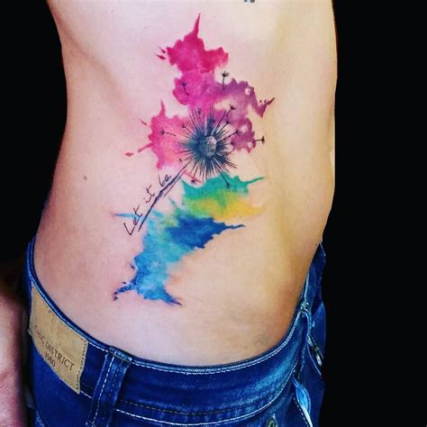Ilaria Tattoo Art Abstract Watercolor Dandelion Tattoo Tattoos