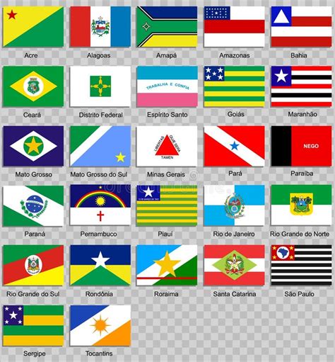 Bandeiras Dos Estados Do Brasil Ilustração Stock Ilustração De Jogo