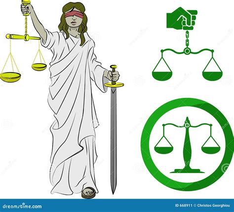 Símbolos De La Justicia Imagen De Archivo Imagen 668911