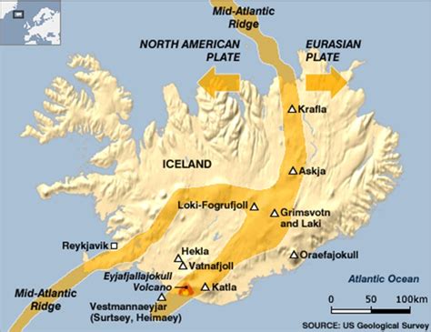 Eyjafjallajokull Volcano Map
