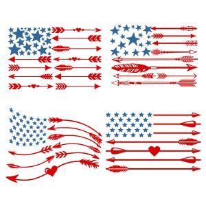 Download free united states flag graphics and printables including vector images, clip art, and more. {FREE Daily Cut File} USA America Flag Arrow SVG Cuttable ...