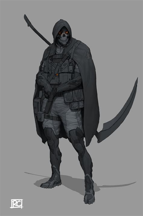 Artstation Dusk Unit Reaper Soldier Modern Fantasy Dark Fantasy Art