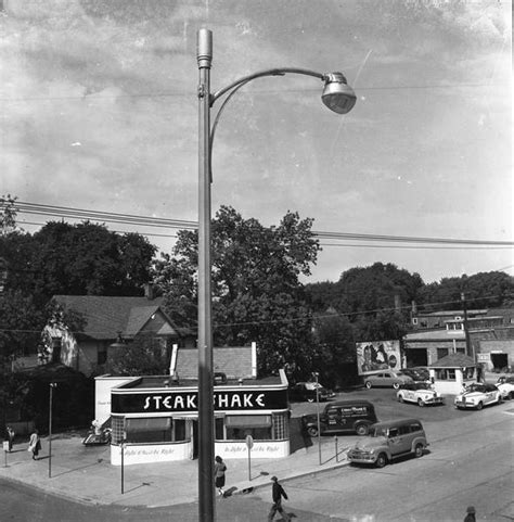 Vintage Photographs Downtown Kankakee Illinois Modern Street Light