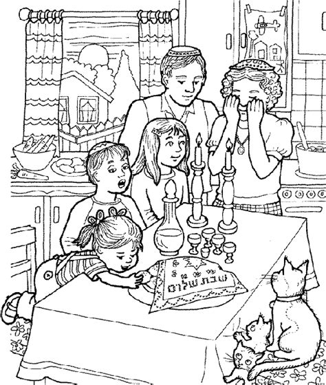 Free Printable Shabbat Coloring Pages Printable