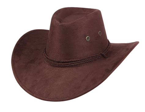 Buy Mens Faux Felt Western Cowboy Hat Fedora Outdoor Wide Brim Hat With