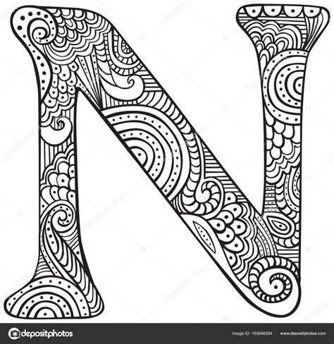 Letra N Para Dibujar Dibujos para colorear y pintar con la letra Ñ